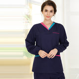 Long Sleeve Female Doctor Cotton Suit Split Work Clothes