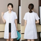 White Coat Long Sleeve Female Male Beauty Doctor Nurse Work Clothes