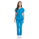 Workwear Short Sleeve Uniform Doctor Hand Washing Suit V-neck Slim Fit Nurses' Uniform