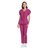 Workwear Short Sleeve Uniform Doctor Hand Washing Suit V-neck Slim Fit Nurses' Uniform